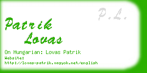 patrik lovas business card